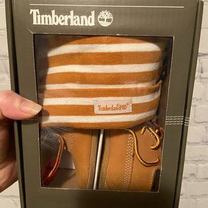 Timberland 3pc Infant shoe/hat combo